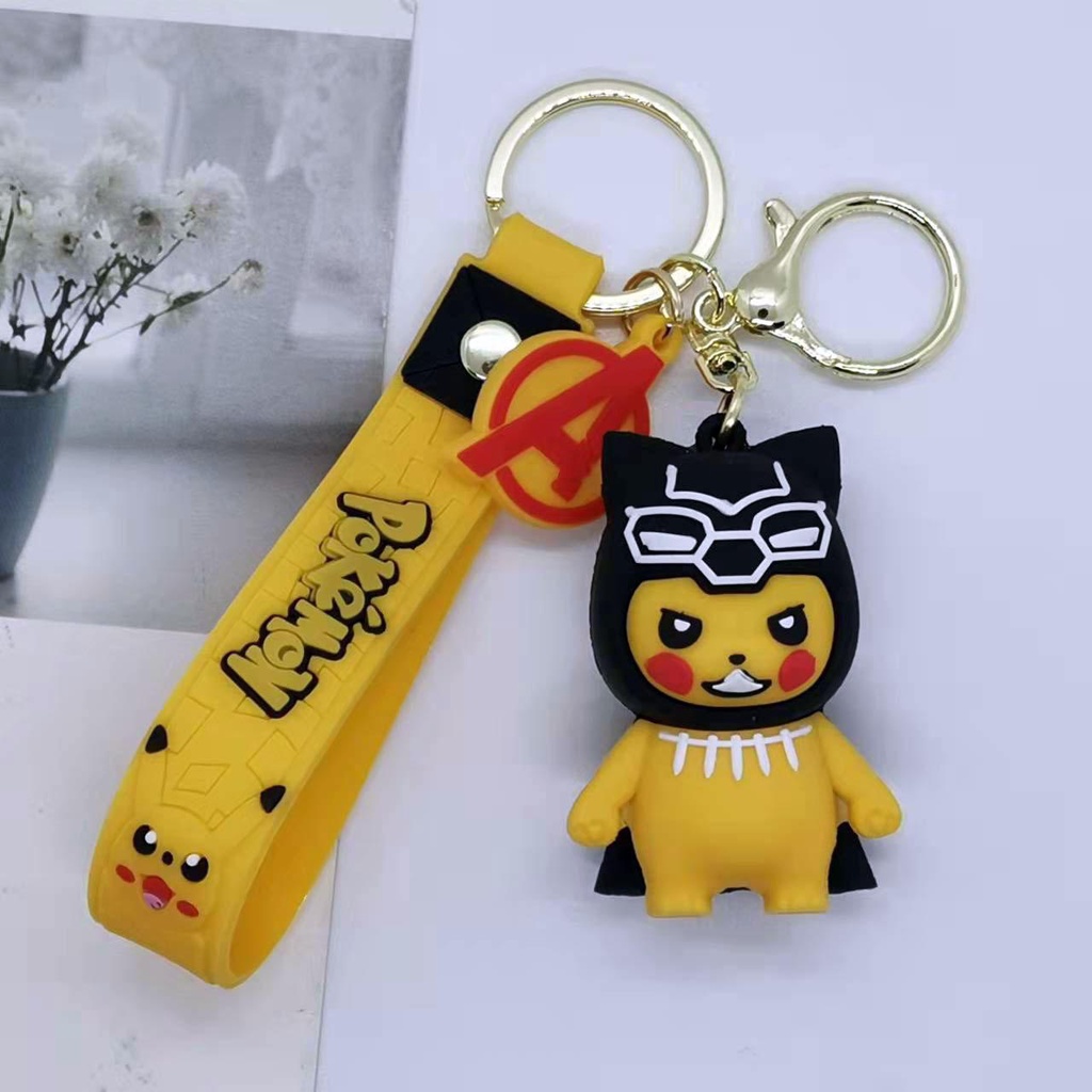 PVN49339 Móc Khóa Mặt Hình Pikachu Hoạt Hình Dễ Thương Giá Rẻ