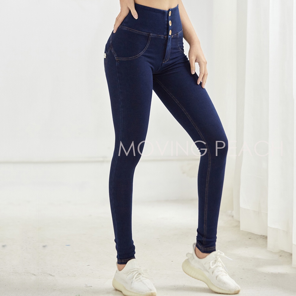 Quần tập yoga thể hình MOVING PEACH CLS-G dáng legging cạp cao