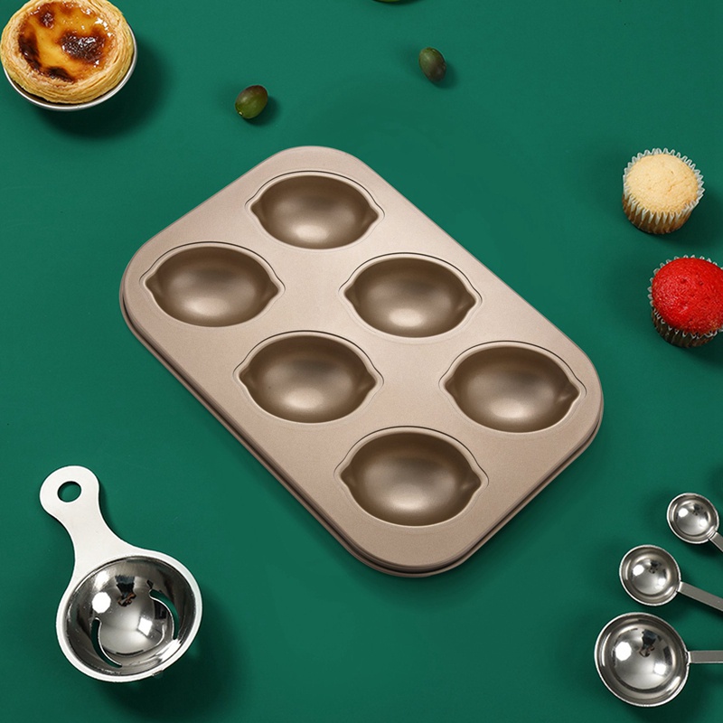 Khuôn Làm Bánh Muffin / Muffin / Tráng Miệng Bằng Thép Carbon Chống Dính Hình Quả Chanh