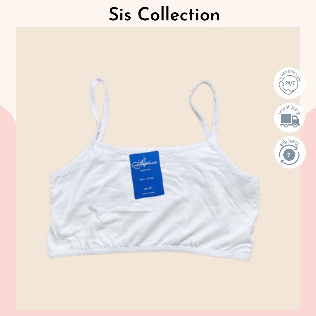 Áo Lá Cotton Cho Học Sinh Nữ Cấp 1,2,3 Hàng Việt Nam AB207