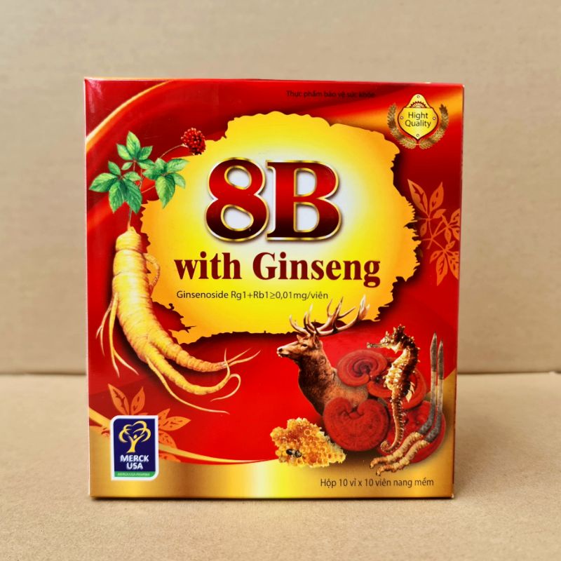 Thuốc bổ nhân sâm 8B With Ginseng giúp ăn ngủ ngon, phục hồi cơ thể