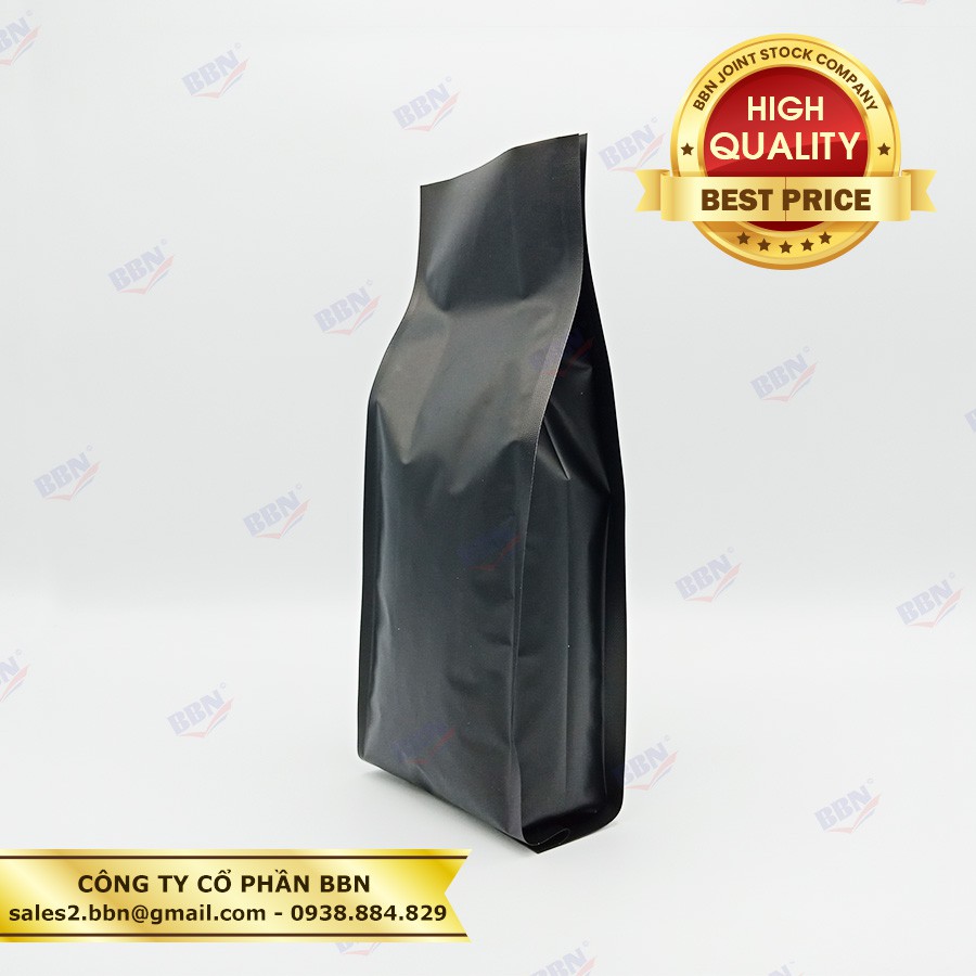 1kg Túi 4 biên OPP/MPET đen 14x41 cm