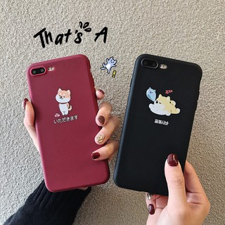 Ốp điện thoại in hình cún hoạt hình dễ thương cho iPhone 6 6S 7 8 6Plus 6Splus 7 8 7plus 8plus X XR XS XSMAX