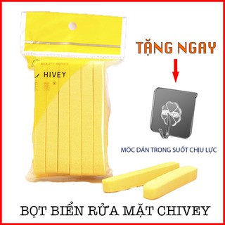 Bông nở - Bọt biển rửa mặt Chivey 12 miếng / Miếng bọt biển dạng nén ( Gói 12 thanh) 🎁FREESHIP🎁