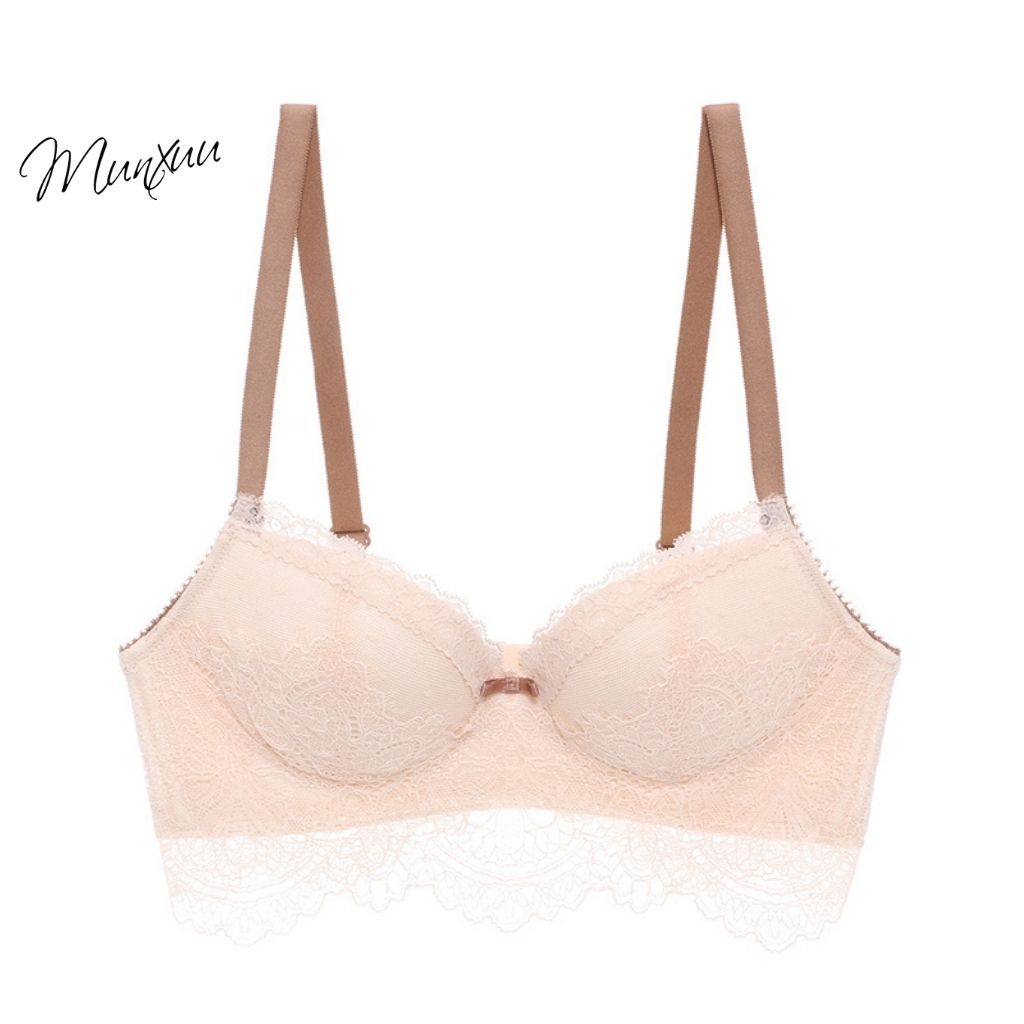 Áo lót nữ Ren gợi cảm Munxuu bản không gọng, đệm dày vừa nâng ngực tôn dáng - AV31