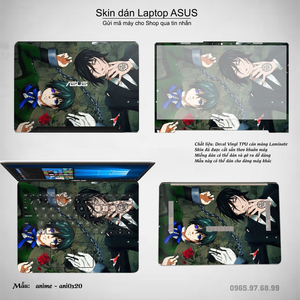 Skin dán Laptop Asus in hình Anime (inbox mã máy cho Shop)