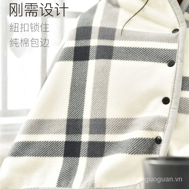 Chăn giữ ấm chất liệu nỉ dày dặn thời trang thu đông cho văn phòng | BigBuy360 - bigbuy360.vn