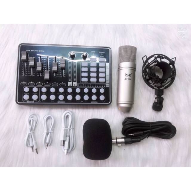 Combo mic hát thu âm livestream karaoke H9, At-100 bảo hành 6 tháng đổi mới