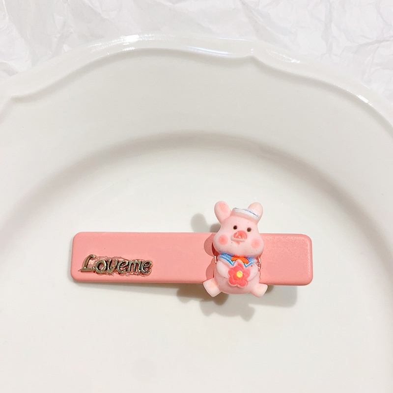 Kẹp Tóc Mái Hình Chú Heo Hồng Dễ Thương Cho Nữ