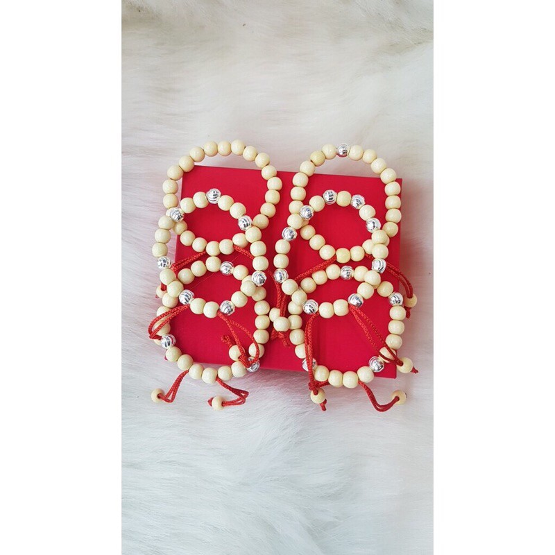 Vòng dâu tằm cho bé mix bi bạc kèm tên theo yêu cầu. tặng kèm hạt + dây dự phòng và hộp đựng.