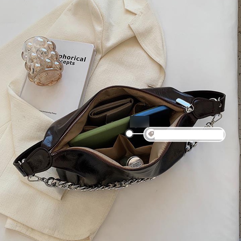 Túi Đeo Chéo Bằng Da Mềm Có Khóa Kéo Phong Cách vintage Dành Cho Nữ