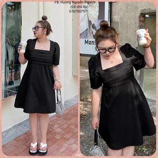 65-90kg bigsize đầm xếp ly ngực dễ thương giá rẻ