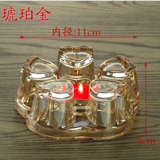 Bếp đun nến tim màu vàng