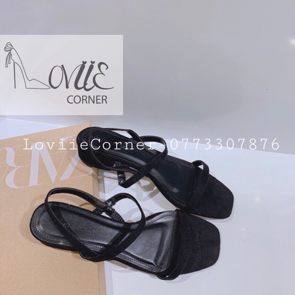 SANDAL CAO GÓT LOVIIECORNER - GUỐC SANDAL 3P - SANDAL NỮ QUAI MẢNH - GIÀY CAO GÓT 3P KHÓA CÀI S210302