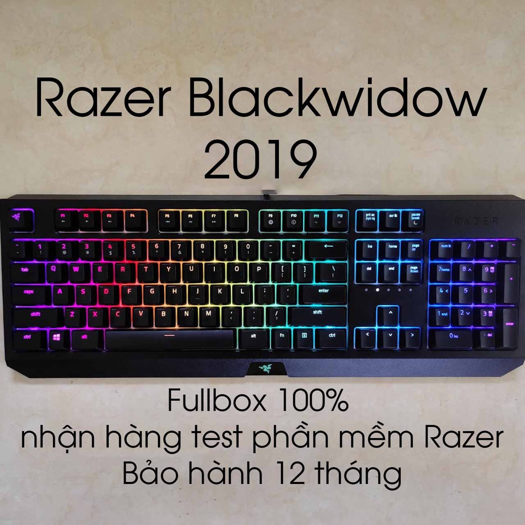 Bàn phím cơ Razer Blackwidow Green Switch - Bàn phím cơ chơi game Razer led rgb đảm bảo đẹp hơn Logitech