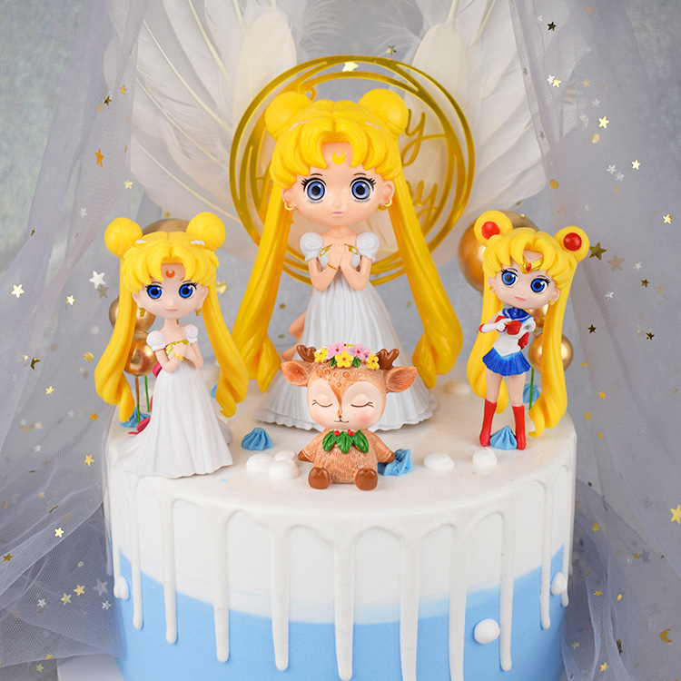 Mô Hình Thủy Thủ Mặt Trăng Trang Trí Bánh Kem