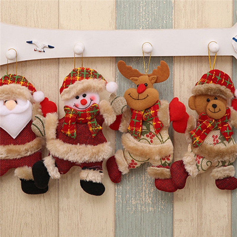 Búp bê treo trang trí cây thông Giáng Sinh hình ông già Noel người tuyết