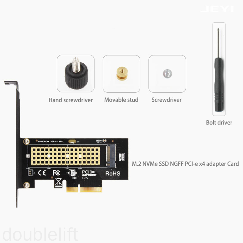 M.2 to PCI-E Adapter NVME SSD NGFF to PCI-E Converter Expansion Card with M Key Interface doublelift store