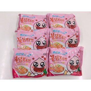 Combo 6 Gói Mì Gà Xào Cay Bao Hồng Samyang