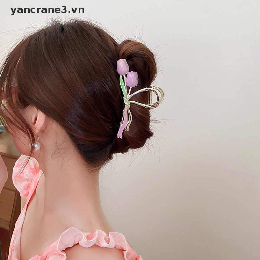 Kẹp Tóc Càng Cua Hình Hoa Tulip 3.vn Cho Nữ