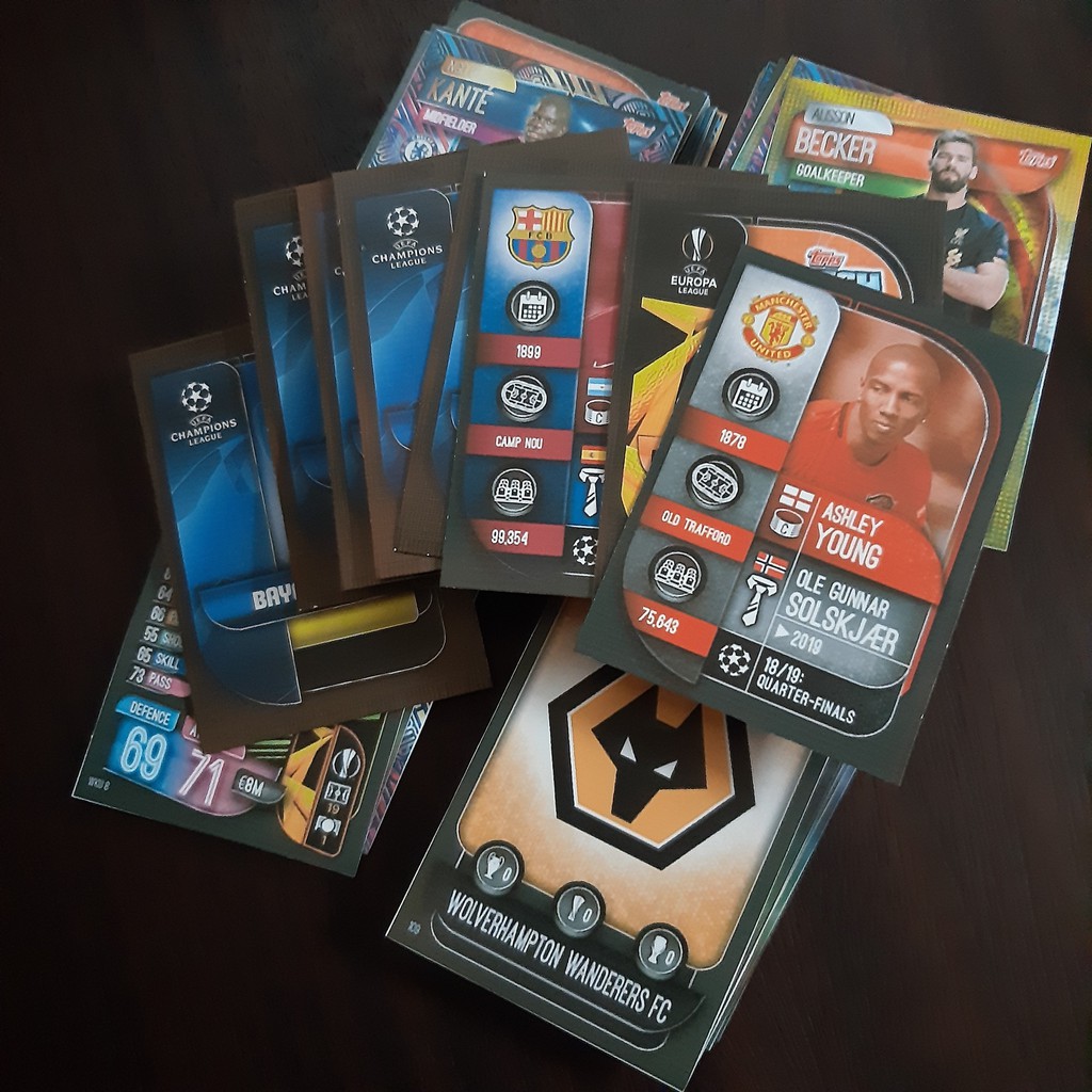 Thẻ cầu thủ Match Attax kích thước thẻ Châu Âu tự chọn thẻ