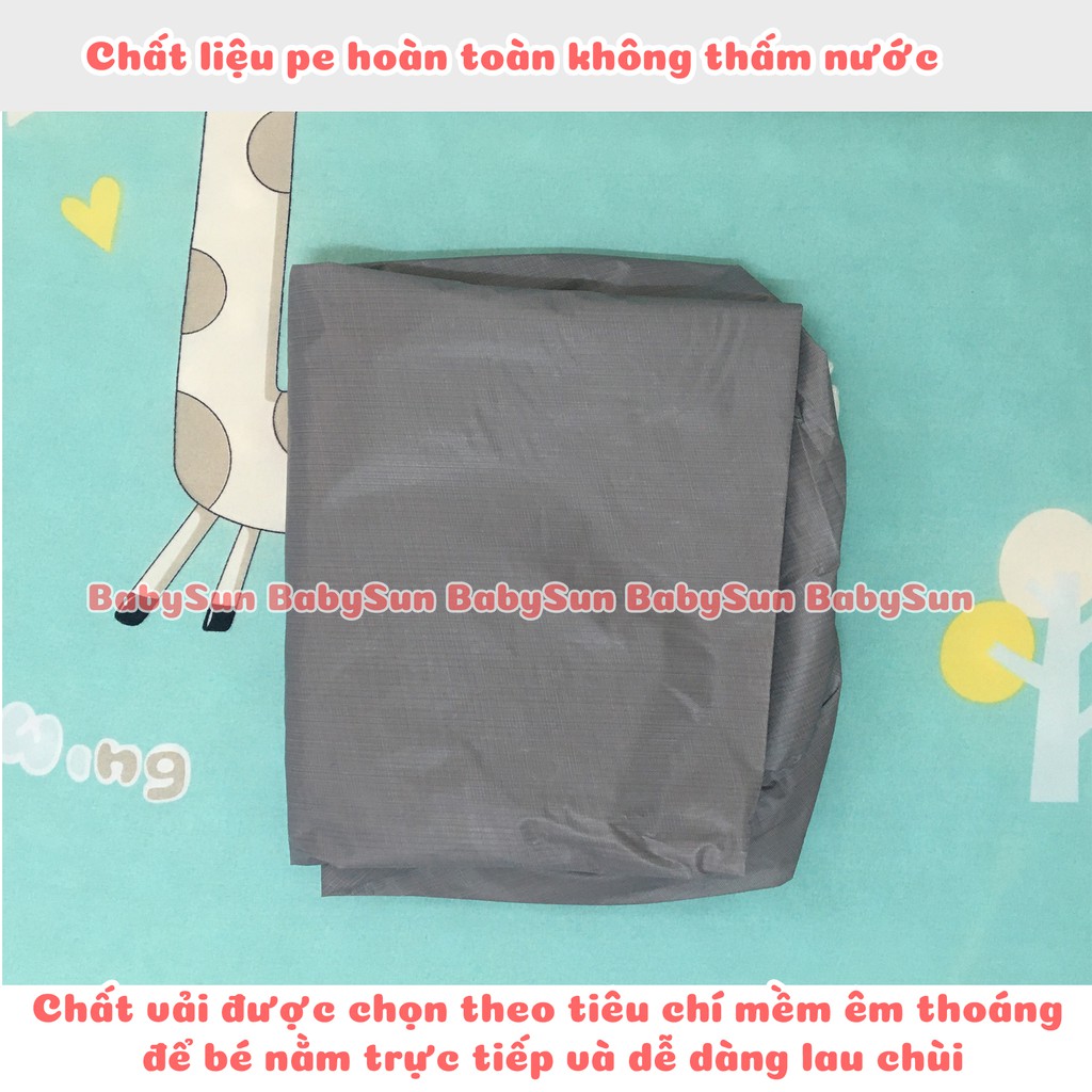 Ga Chun Chống Thấm BabySun Cho Đệm Cũi Trẻ Em Chất Liệu PE Chống Thấm Nước