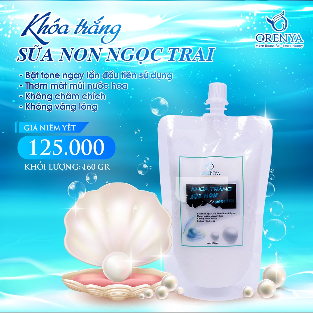 Khóa trắng sữa non ngọc trai 160GR - Kem body dưỡng thể giúp dưỡng da trắng sáng