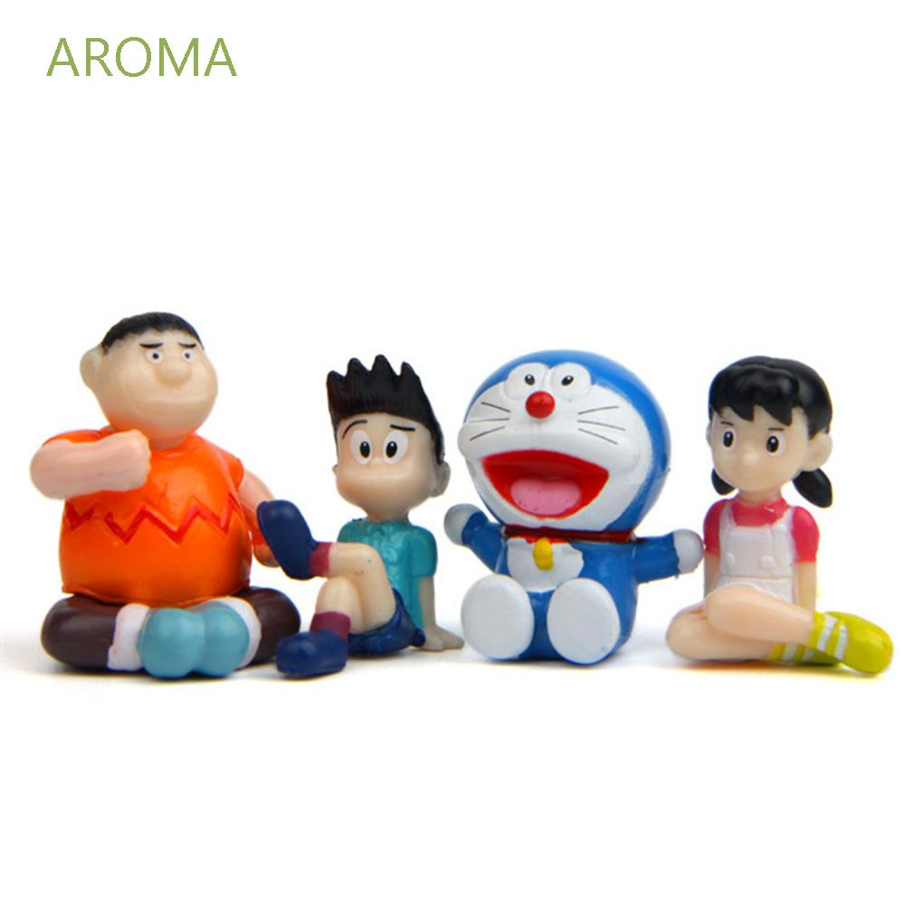 Set 4 Mô Hình Nhân Vật Phim Doraemon Kiểu Dáng Dễ Thương