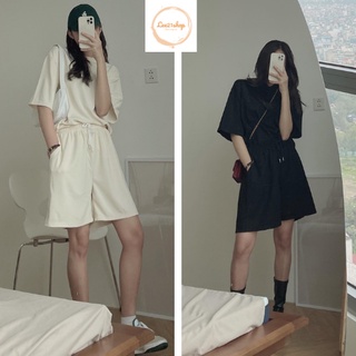 Set quần áo nữ ống rộng thun tổ ong