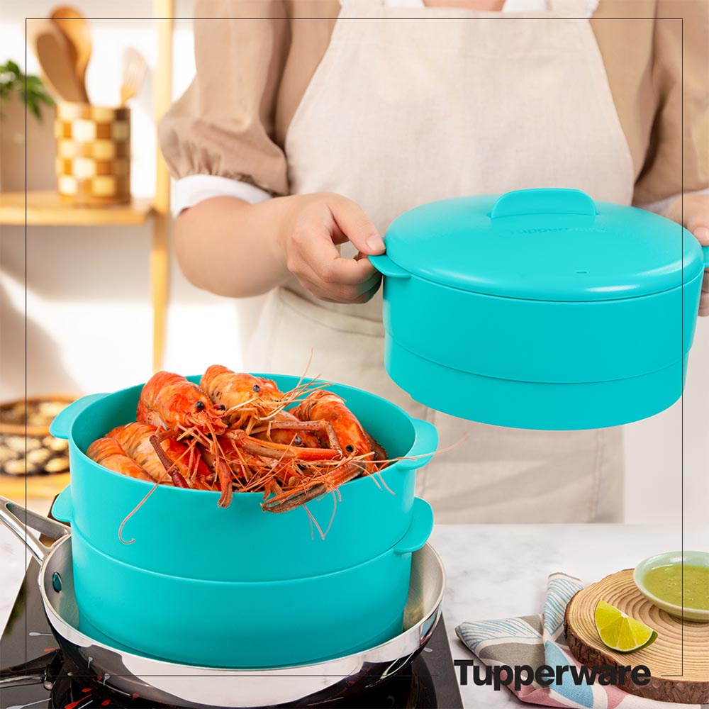 Xửng hấp 3 tầng Tupperware Steam It Paradise 20cm xuất xứ Hòa Kỳ