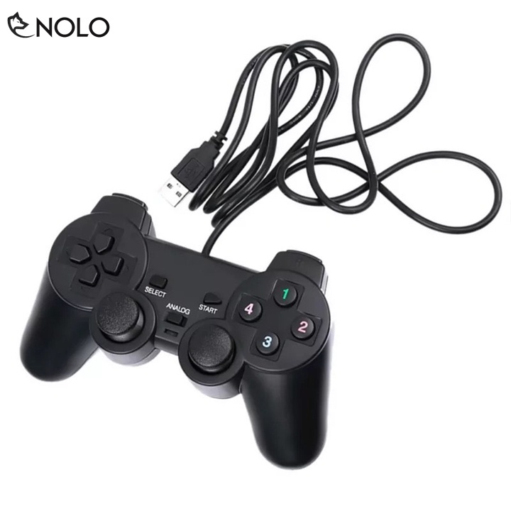 Tay Chơi Game Gamepad Đơn Có Rung Model EW2008 Hỗ Trợ Windows 10 Kết Nối Qua Cổng USB