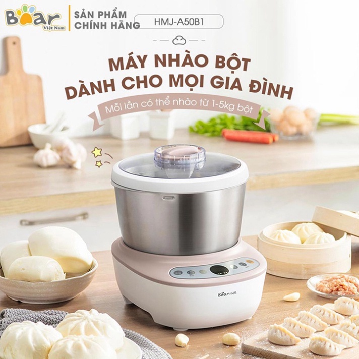 Máy Nhồi Bột, Trộn Bột Bear HMJ-A50B1 (5L) - Hàng Chính Hãng