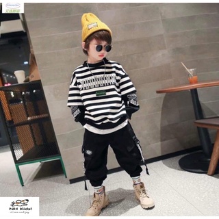 Bộ kẻ nhí phong cách hip hop cho bé