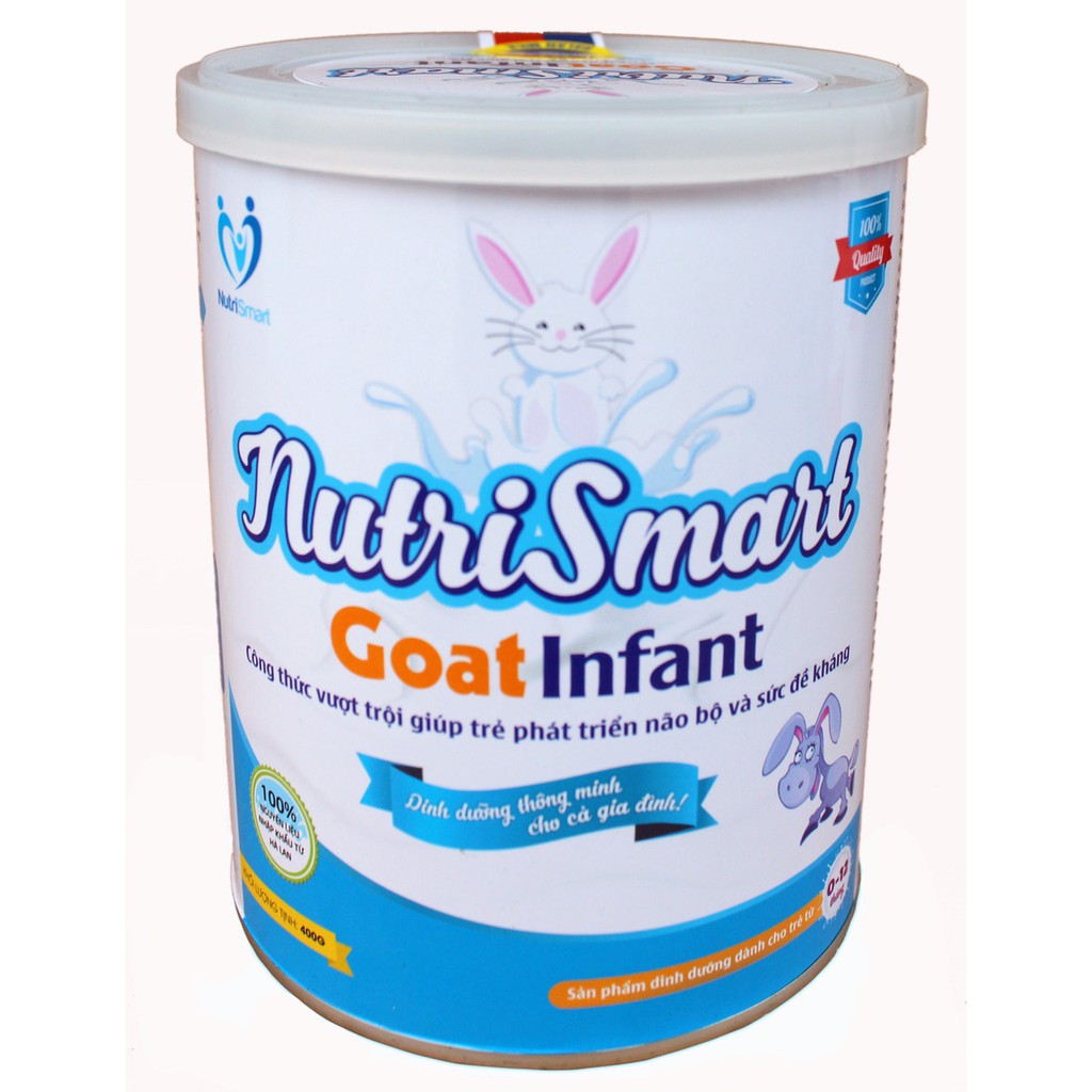 Sữa dê Nutri Smart Goat Infant giúp trẻ phát triển não bộ và sức đề kháng 900gr