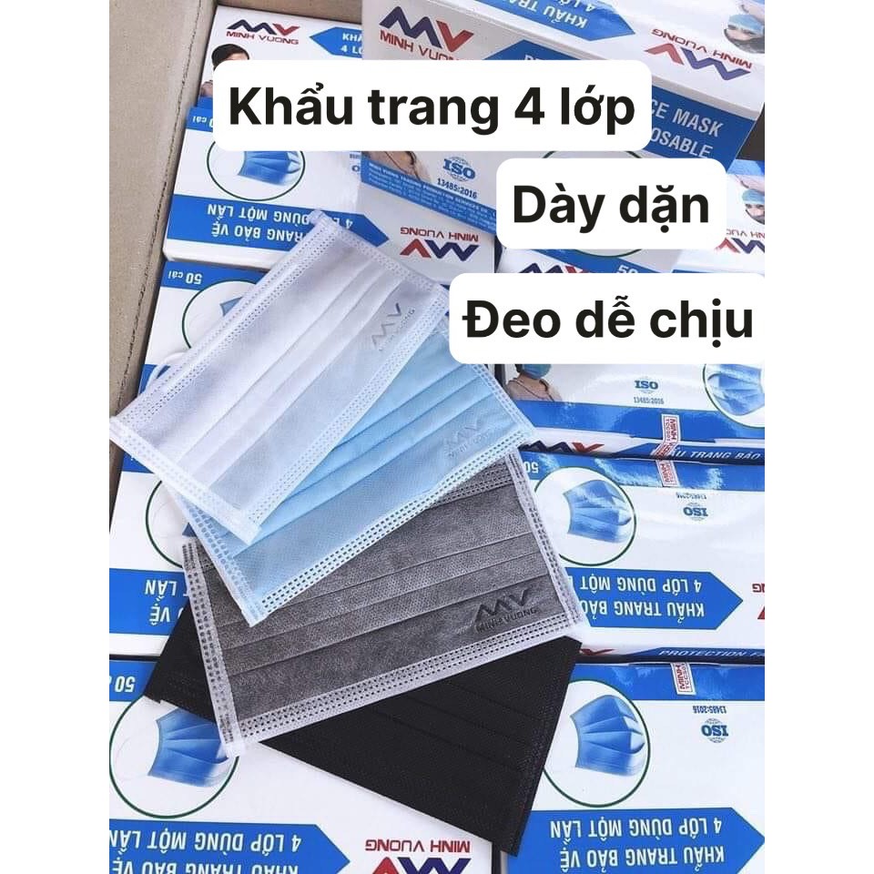 Hộp Khẩu Trang Y Tế 4 Lớp,Hộp 50 Chiếc Tác Dụng Kháng Khuẩn,Lọc Khói Bụi Độc Hại.. | BigBuy360 - bigbuy360.vn