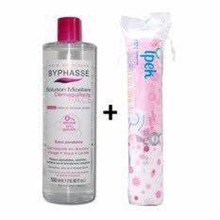 Combo tẩy trang: bông Ipek + 1 nước tẩy trang Byphasse
