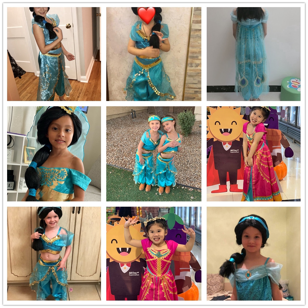 Bộ đồ hóa trang nhân vật công chúa Jasmine dành cho bé gái