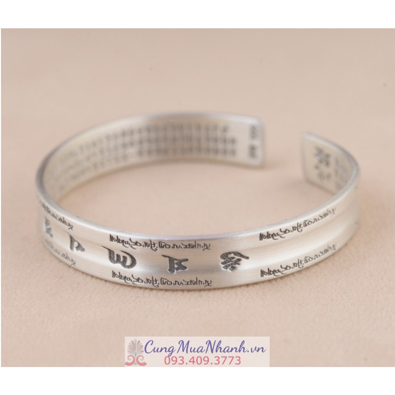 VÒNG TAY KHẮC OM MANI PADME HUM TÂY TẠNG - VT254