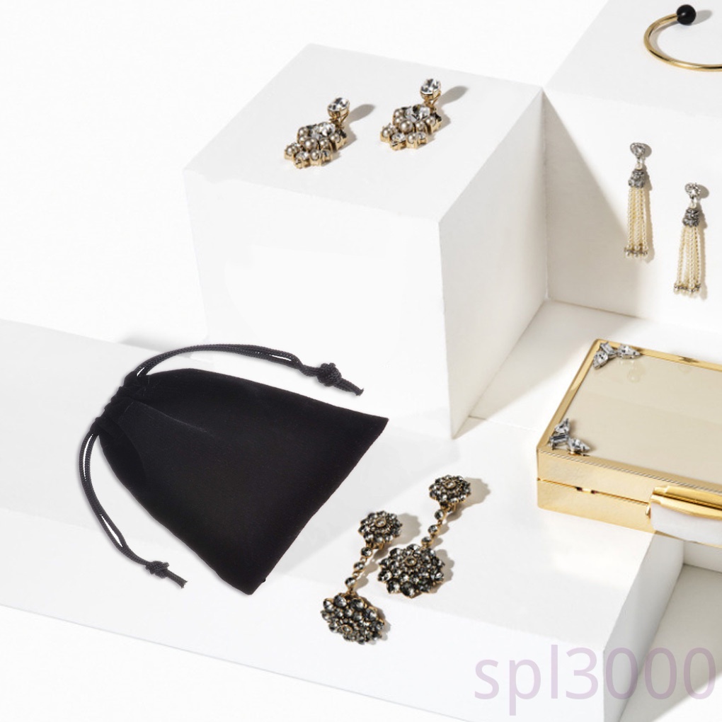 Túi Dây Rút Đựng Trang Sức Bằng Vải Nhung Mềm