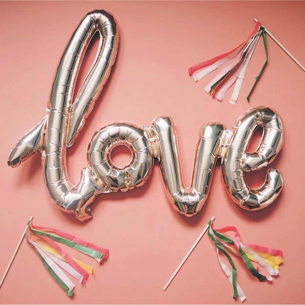 BONG BÓNG CHỮ LOVE TRANG TRÍ TIỆC SINH NHẬT TRANG TRÍ PHÒNG CƯỚI TÂN HÔN