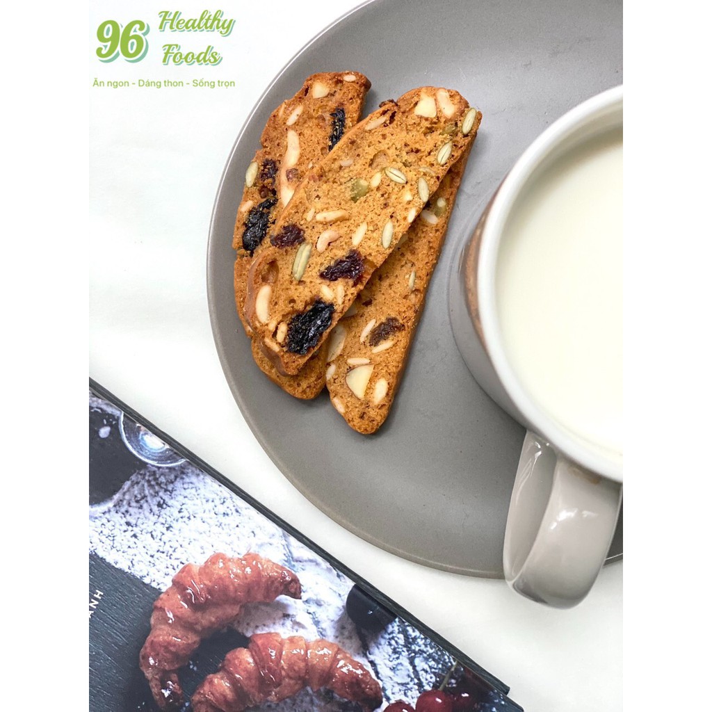 Bánh Ăn Kiêng BISCOTTI Nguyên Cám, Bánh Giảm Cân Healthy Vị Cacao 100g handmade | BigBuy360 - bigbuy360.vn