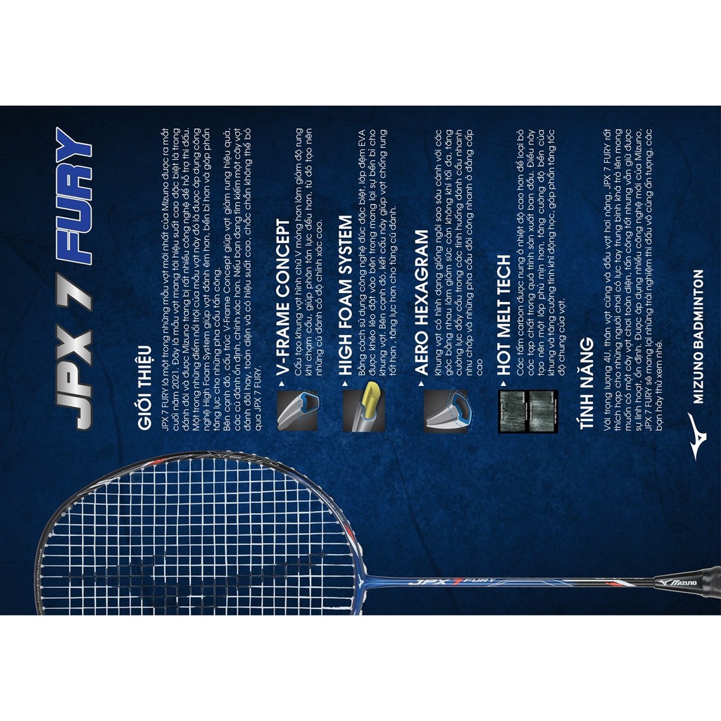 Vợt cầu lông Mizuno Fortius JPX 7 Fury