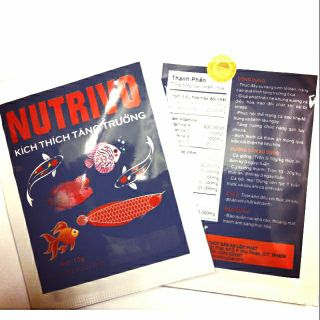 NUTRIVO thức ăn bổ sung cho cá, thúc đẩy tăng sinh tế bào, phát triển khung xương 10gr