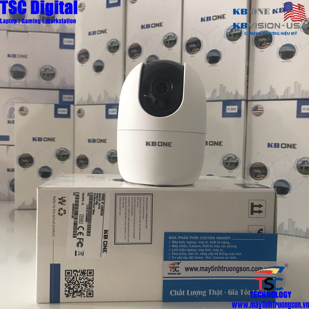 Camera IP Wifi 2.0MP HD 1080P KBONE KN-H21PW Chức Năng Traking | Quay quét 260°