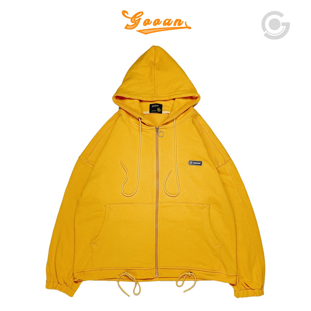 Áo khoác nỉ chân cua hoodie zip - Gooan