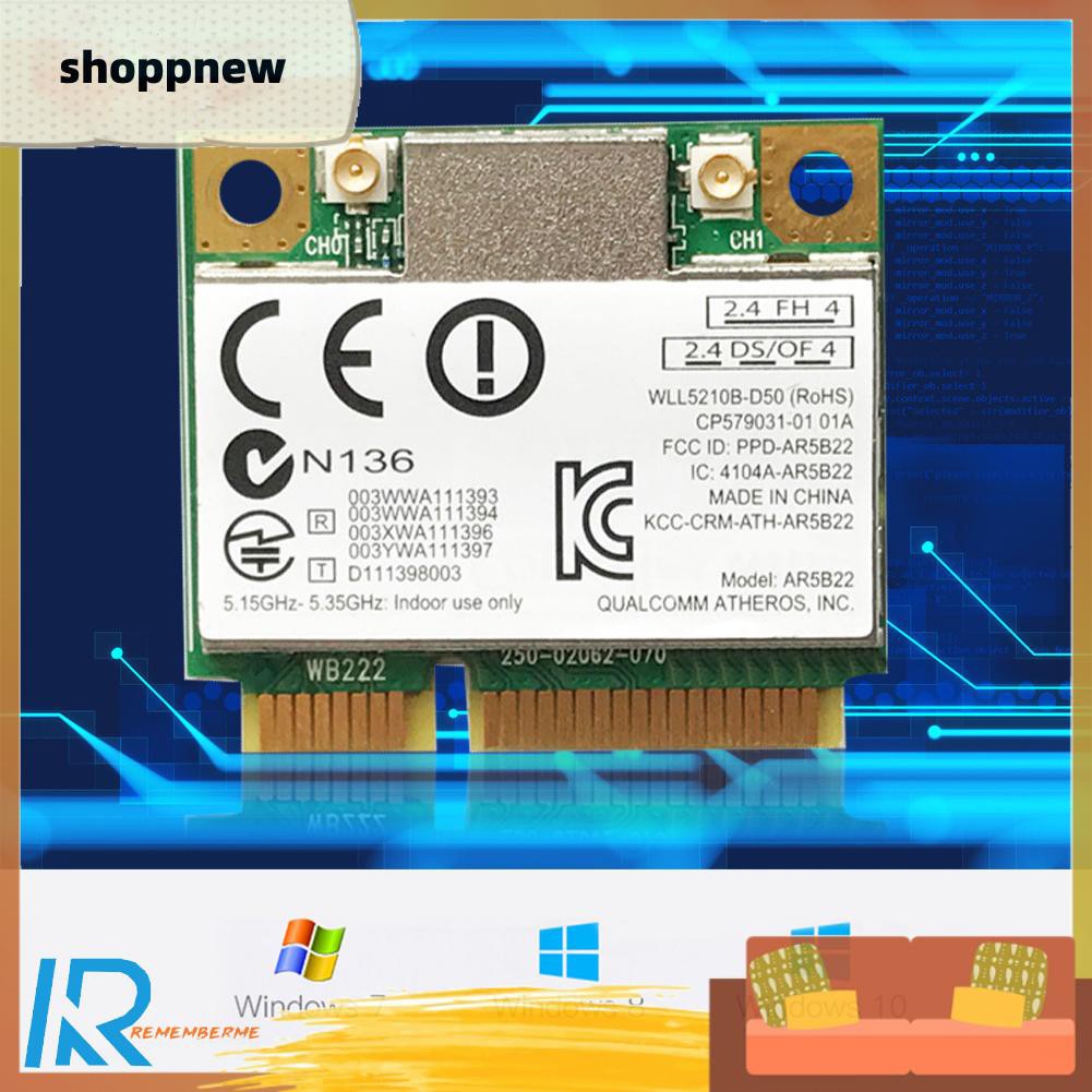 Card Mạng Không Dây Mini Pci-E 300mbps 2.4g / 5g Bluetooth 4.0 Thẻ | BigBuy360 - bigbuy360.vn