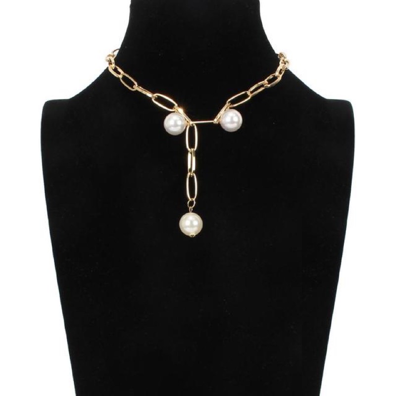 chocker vòng cổ xích to đính hạt thiết kế cá tính cho nữ mã th16556