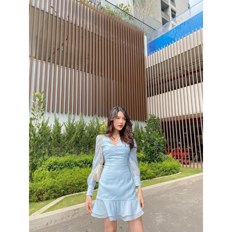 Đầm dự tiệc voan xốp đính hạt Blue Dress | BigBuy360 - bigbuy360.vn