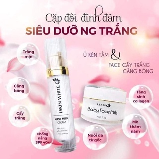 Combo ủ trắng kén tằm và kem baby face