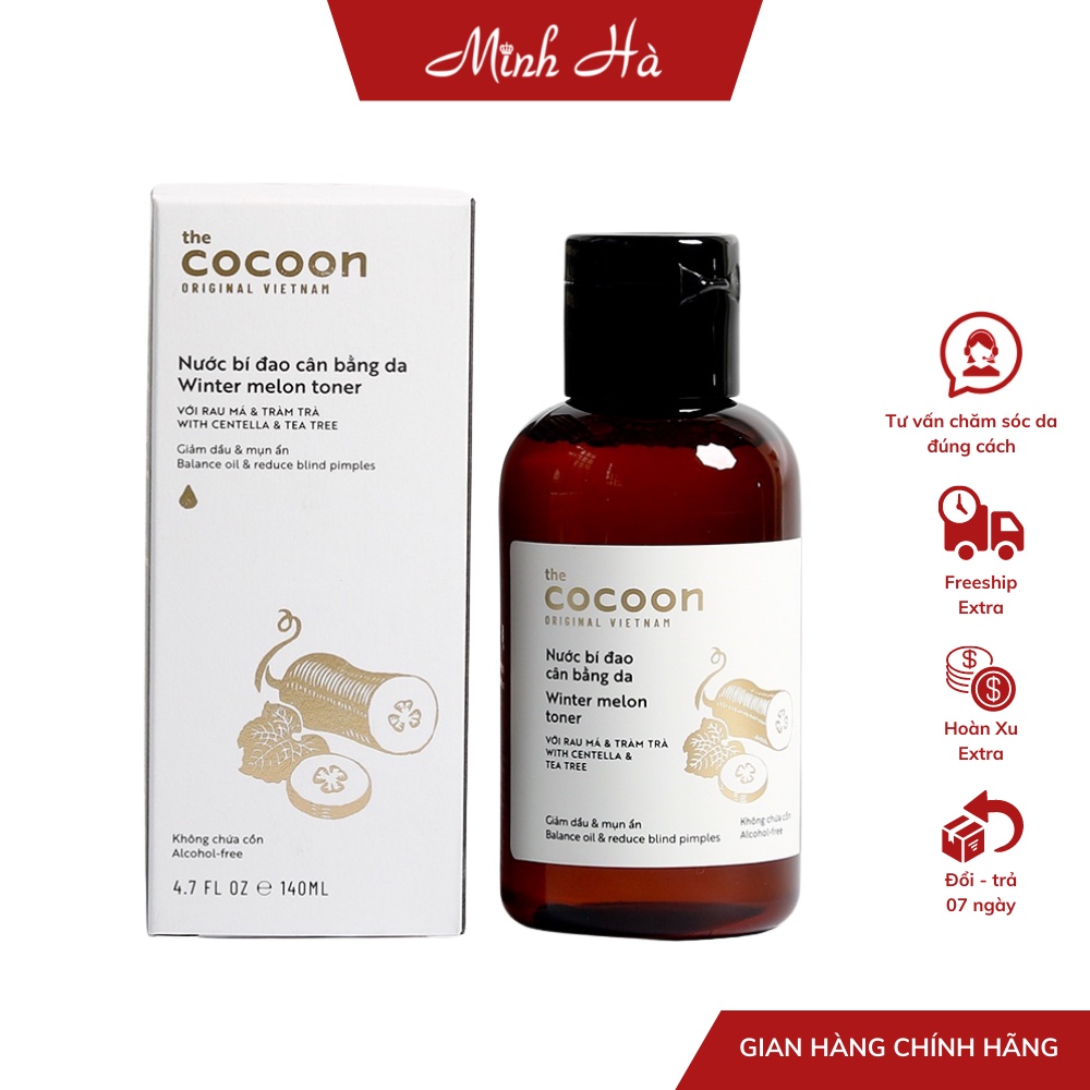 Toner Cocoon Winter Melon 140ml giảm dầu ngừa mụn